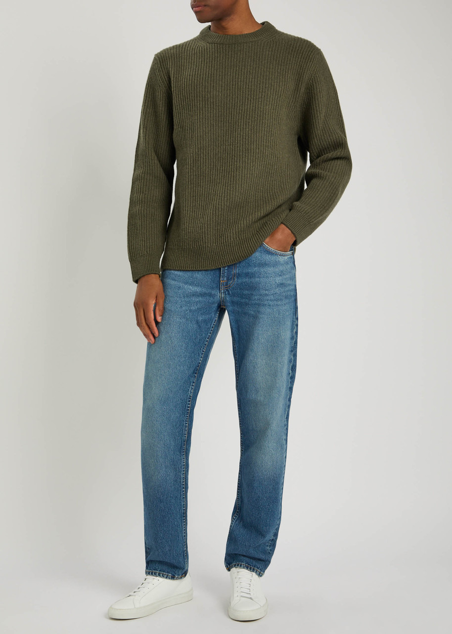 Nudie Jeans August Ribbed-knit Wool Sweatshirt - 4