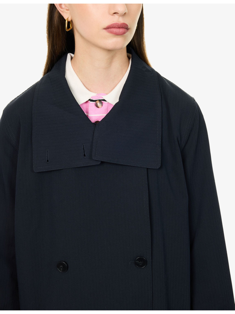 Sabianca Cropped Woven Trench Jacket 5