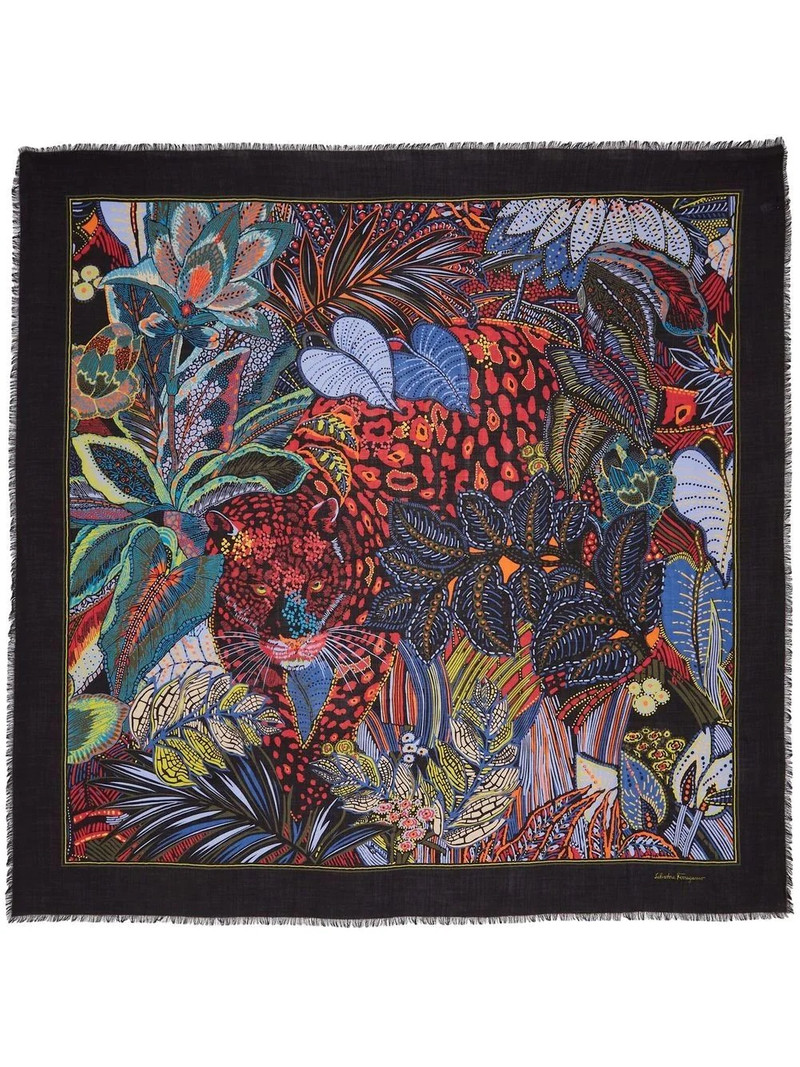 Batik print cashmere shawl 1