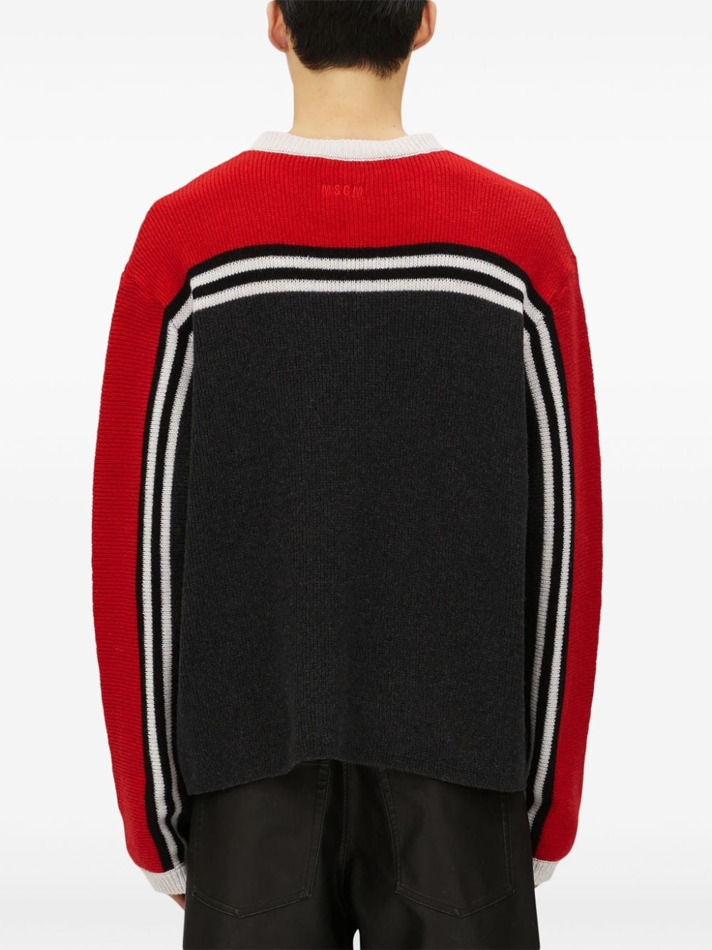 colour block striped jumper - 4