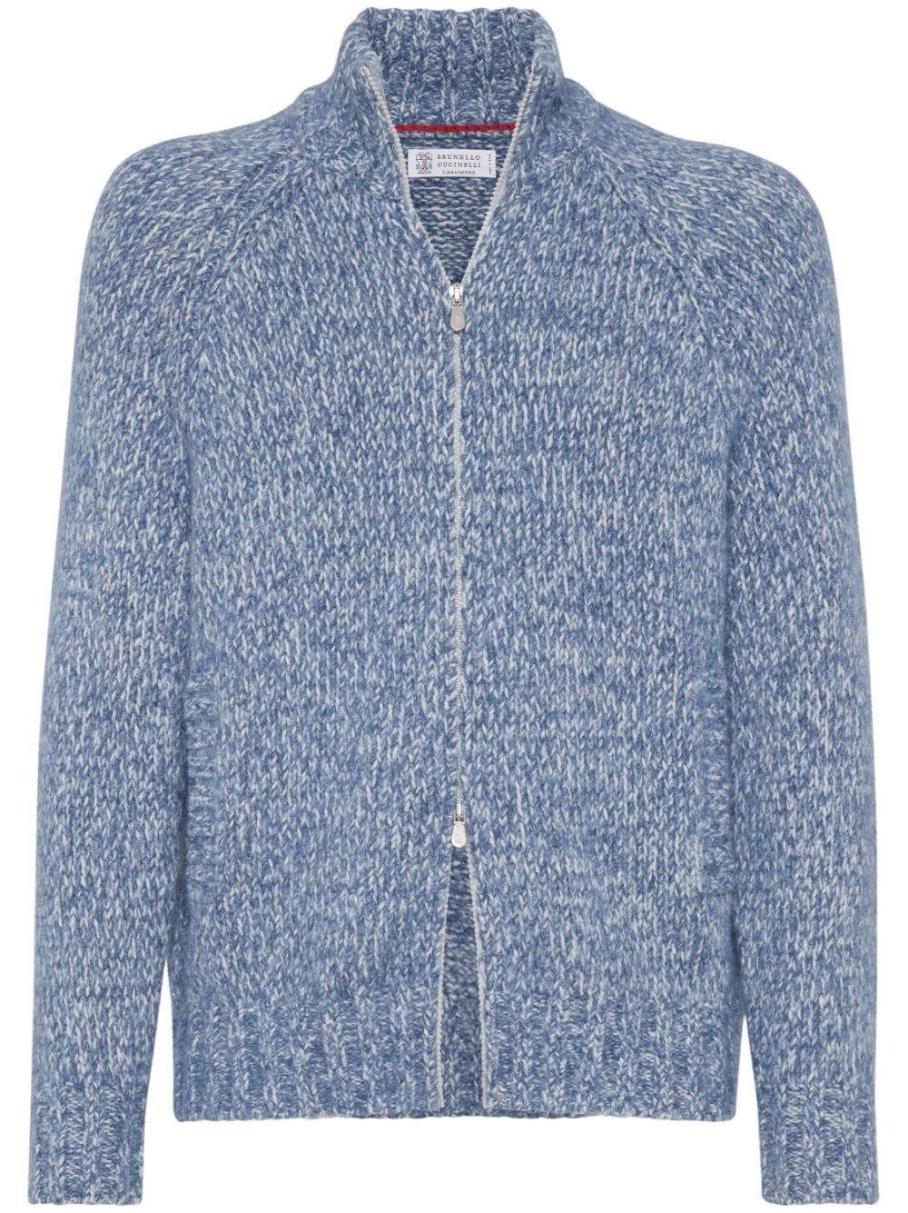 mÃ©lange-effect zip-up cardigan - 1