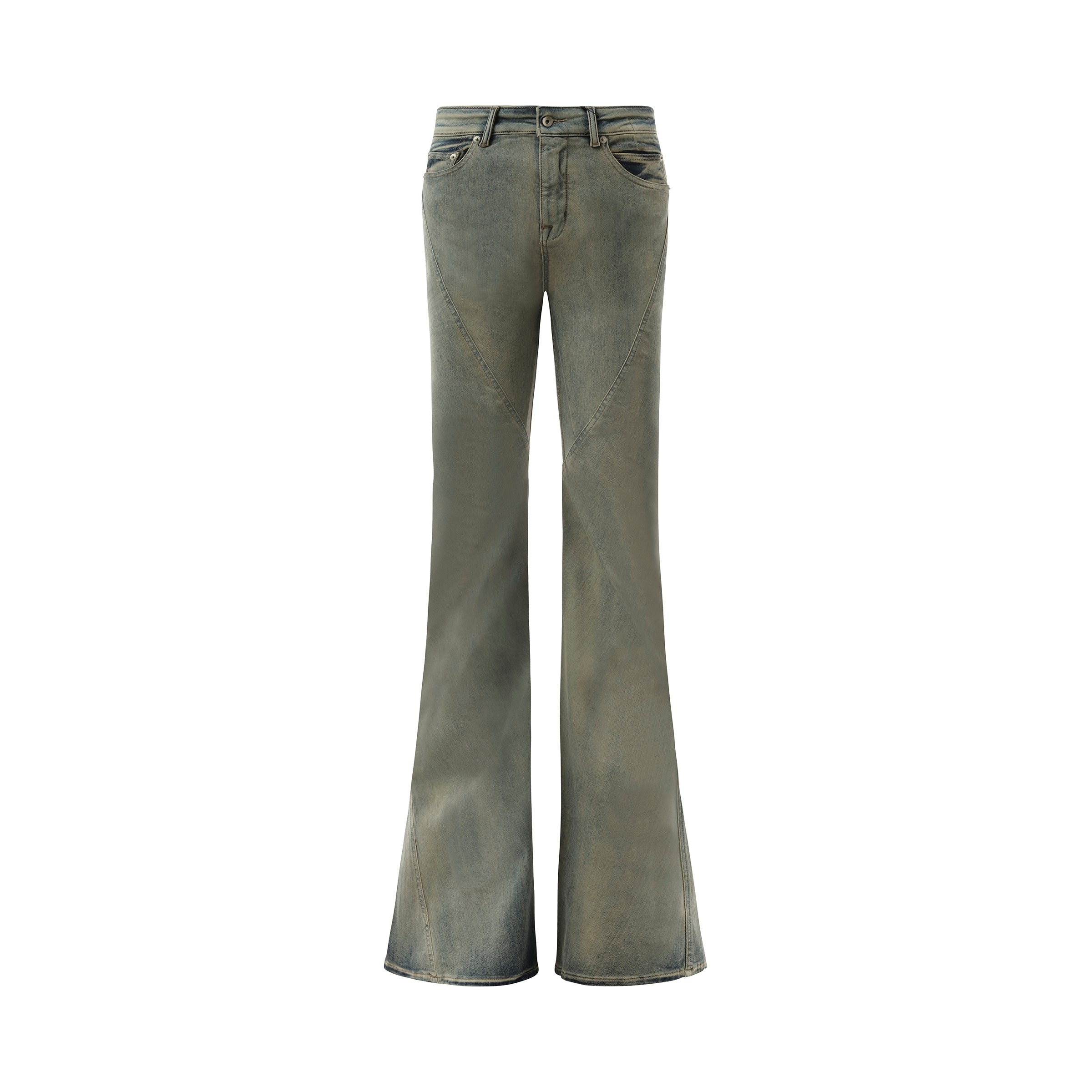 Rick Owens DRKSHDW Bias Bootcut Denim Pants in Sky | marais