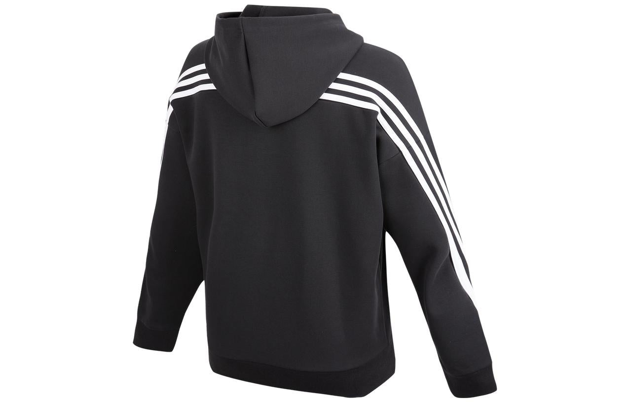 (WMNS) adidas Sportswear Future Icons 3-Stripes Hoodie 'Black' H67044 - 2
