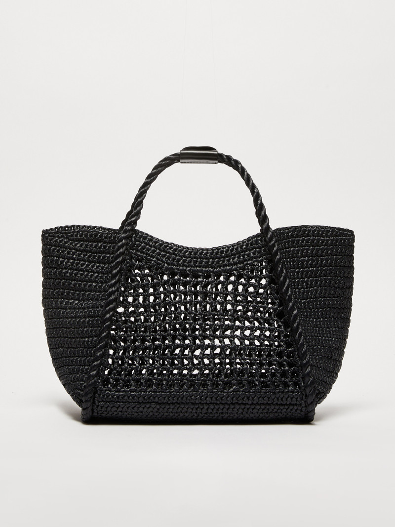 BASKETMARINES Raffia-effect small Marine bag 3