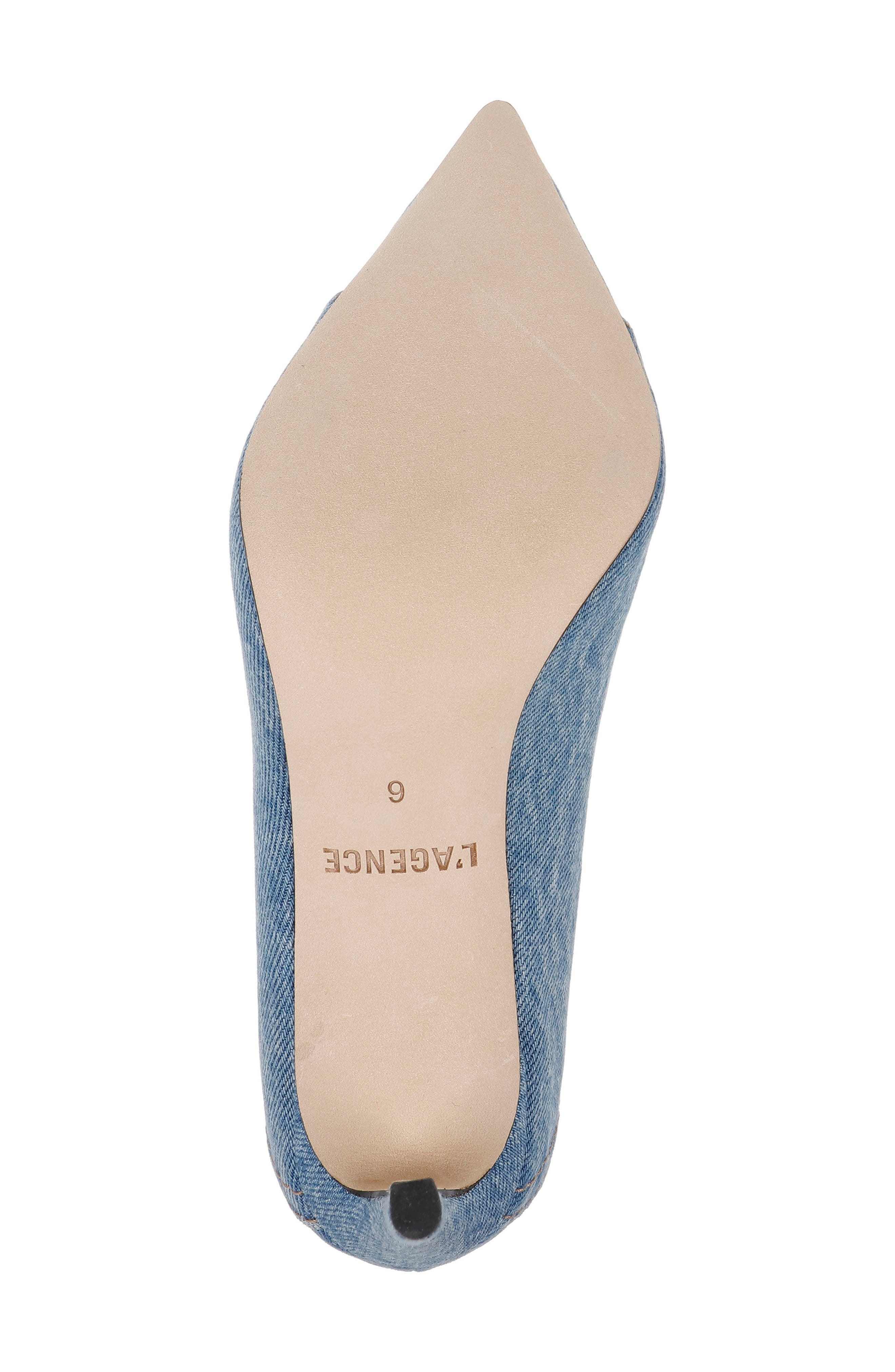 L'AGENCE Maelle Pointed Toe Pump in Light Denim at Nordstrom - 6