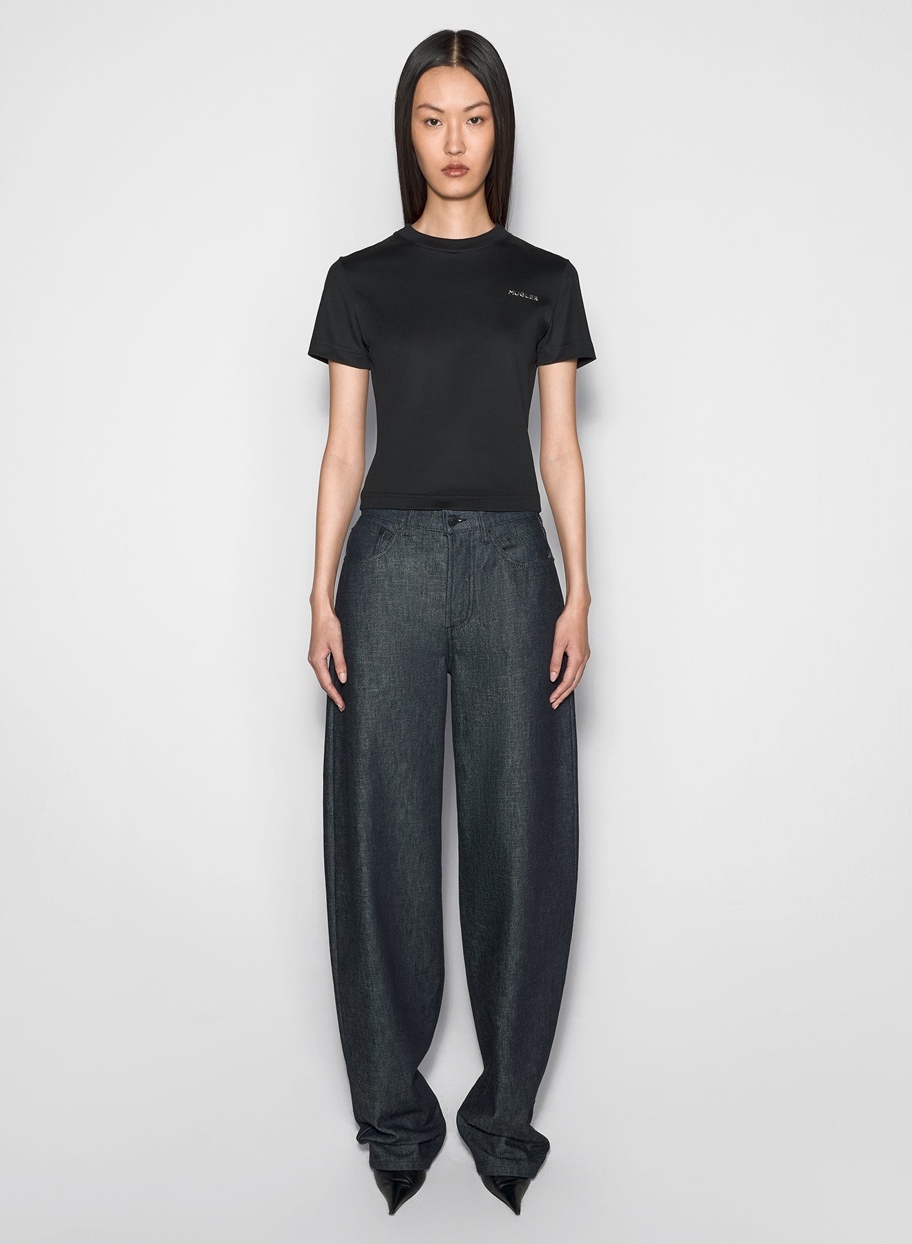 black mugler signature logo t-shirt - 2