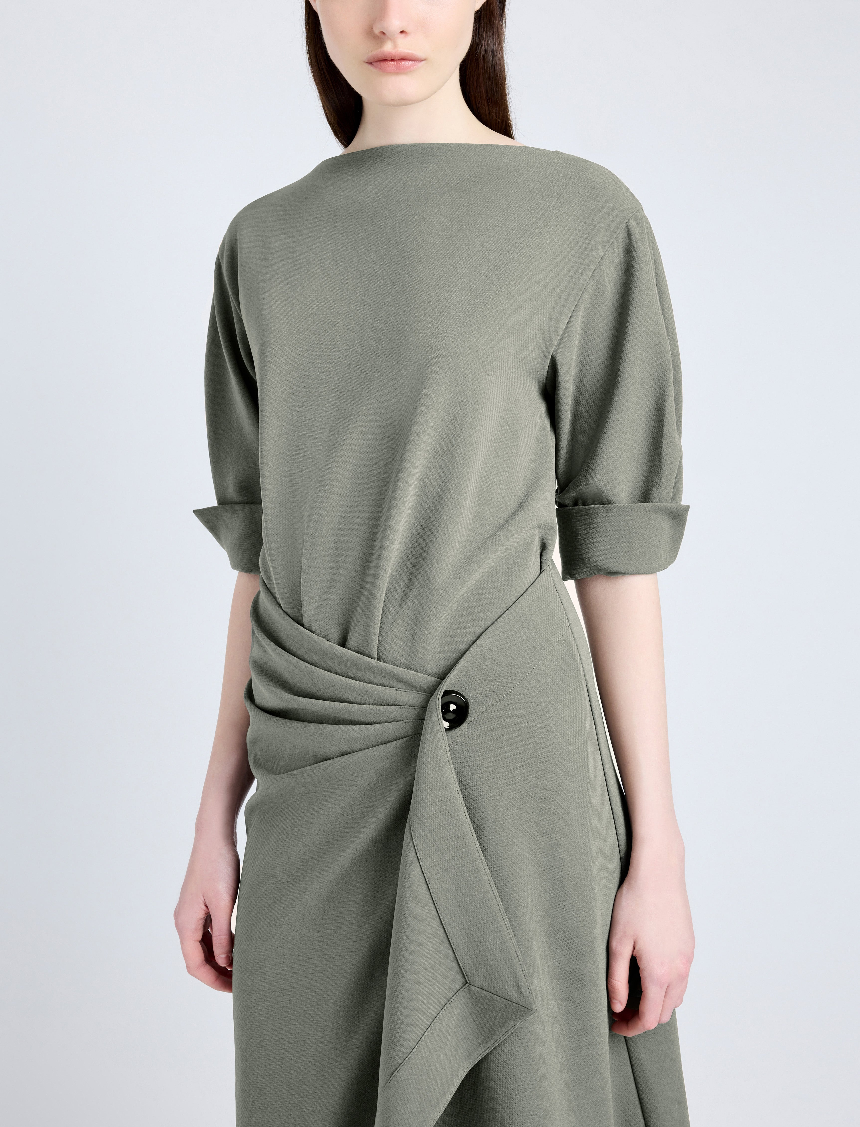 Maisie Dress in Matte Double Crepe - 5
