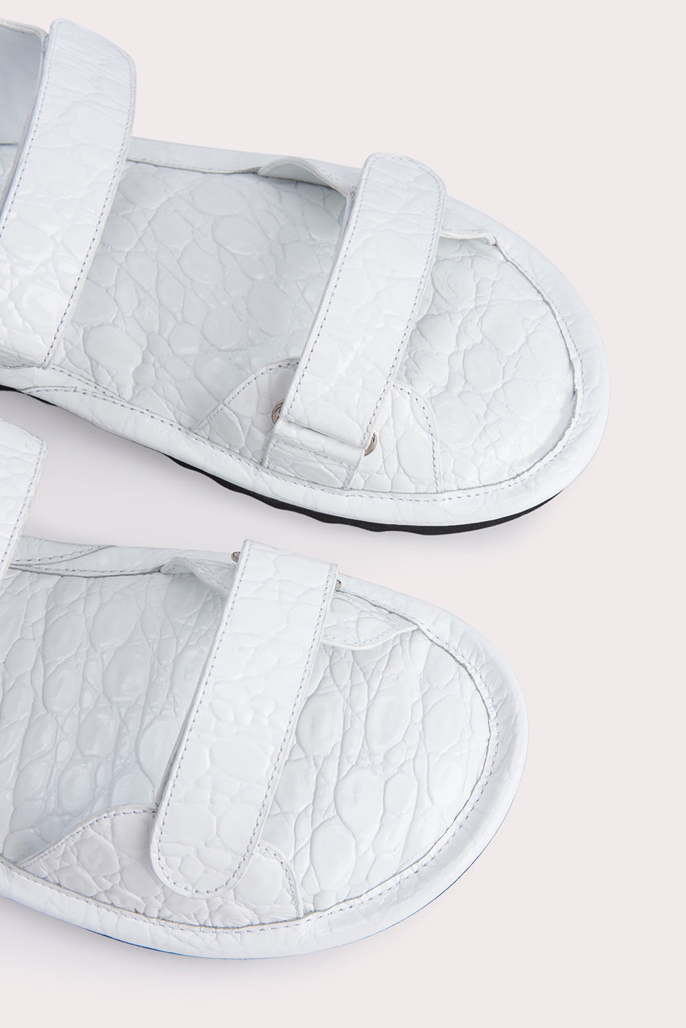 Gideon Optic White Circular Croco Embossed Leather - 4