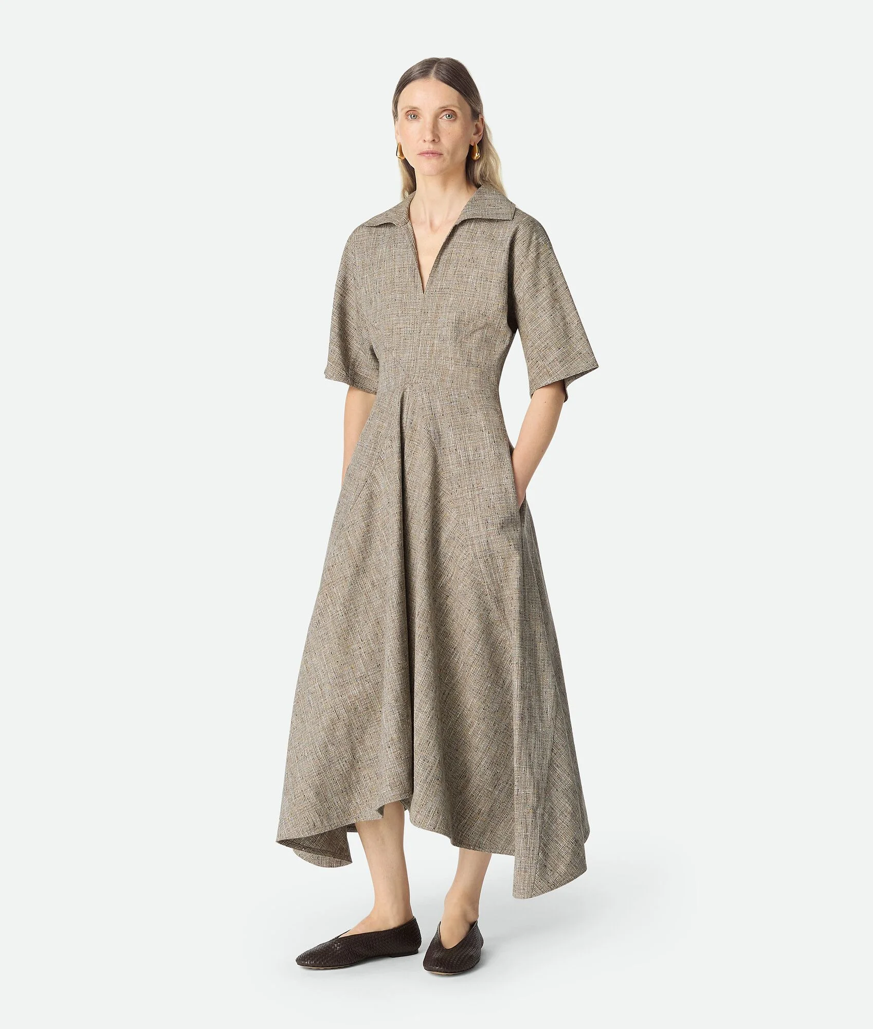 Fleck Viscose Dress - 1