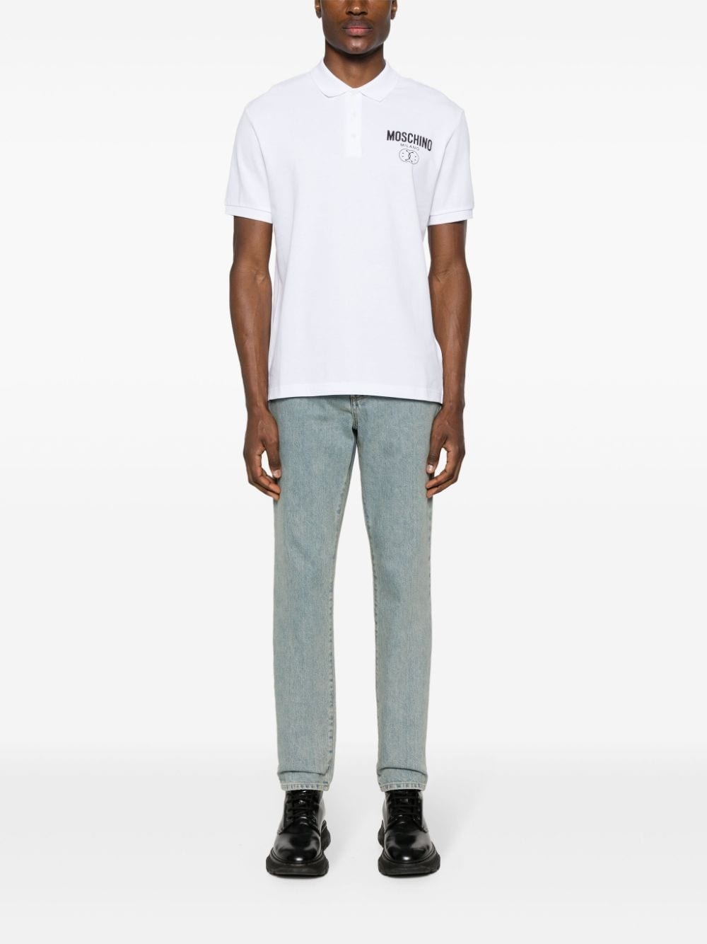 logo-print cotton polo shirt - 2