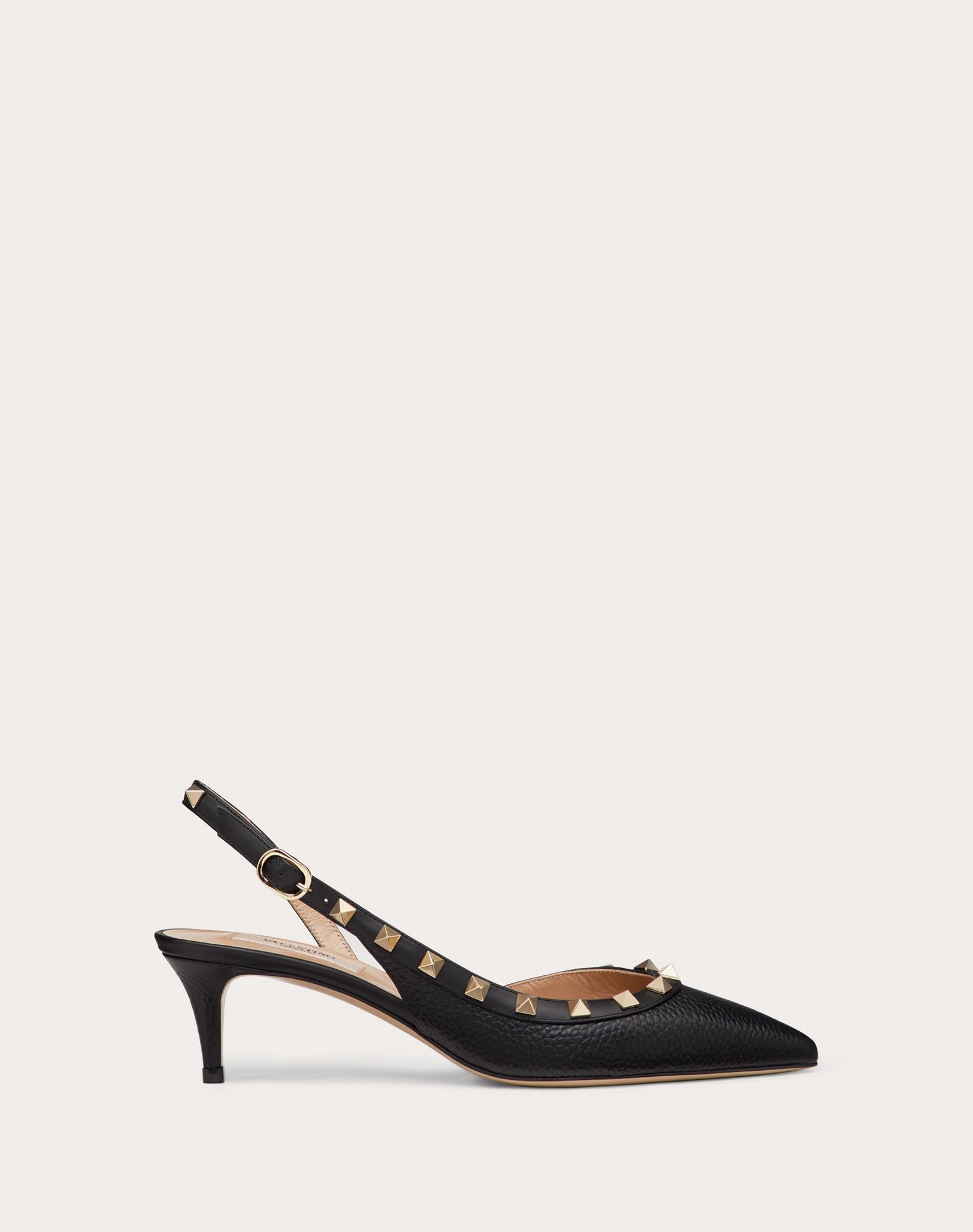 Rockstud Grainy Leather Slingback Pump 50 mm - 1