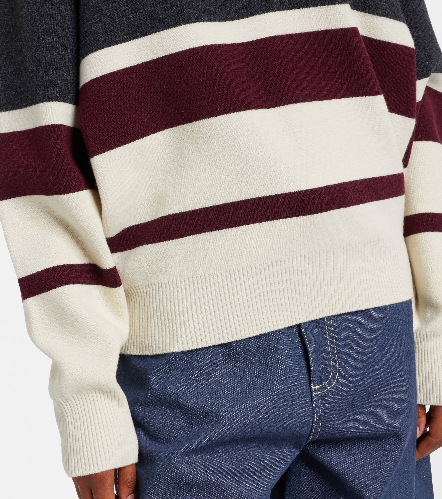 Wool and cashmere polo sweater - 5