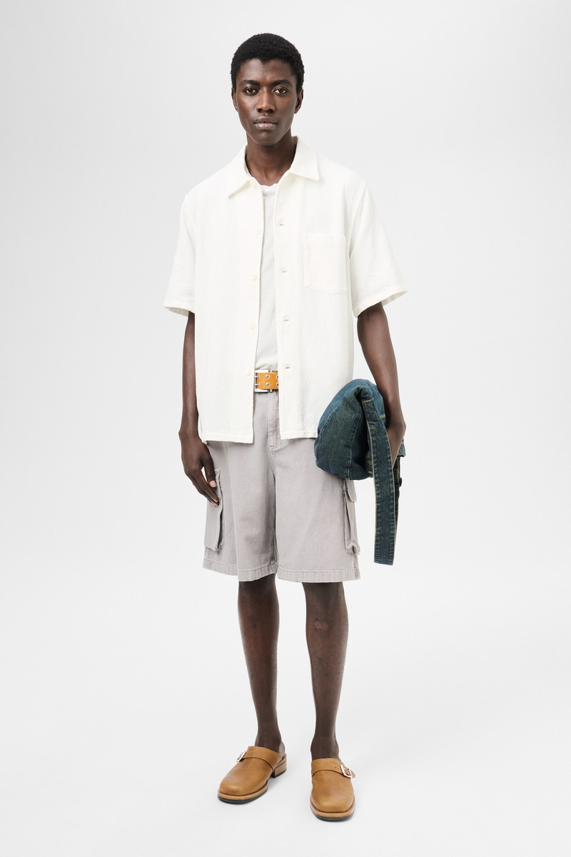 Our Legacy Box Shirt Shortsleeve White Crochet Weave outlook