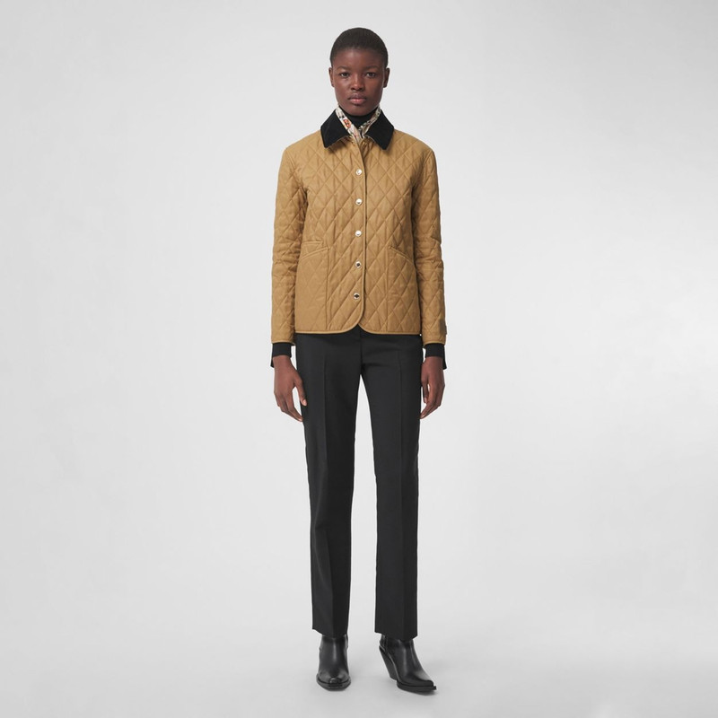 Burberry Corduroy Collar Diamond Quilted Jacket outlook