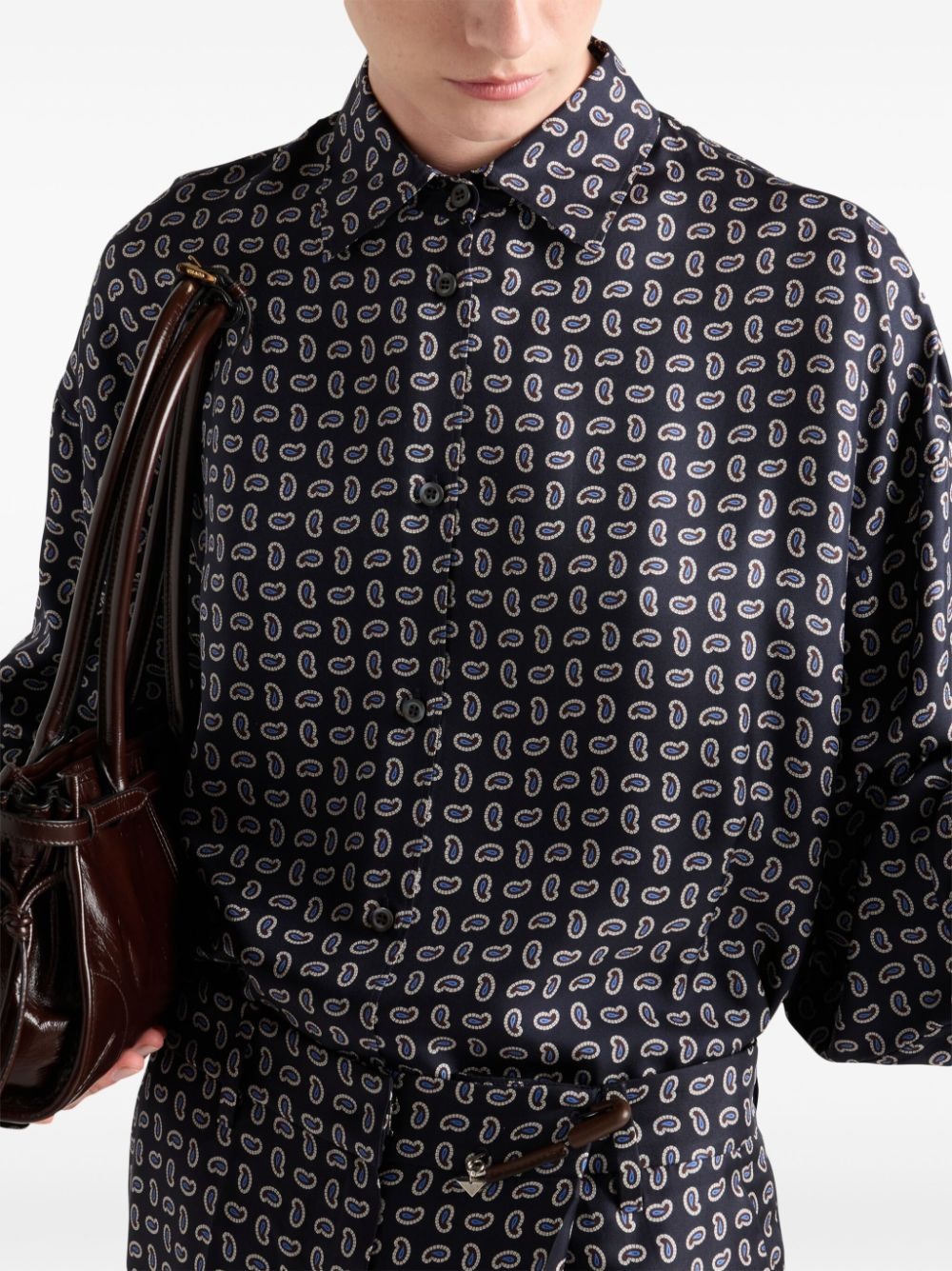 Printed twill silk shirt - 5