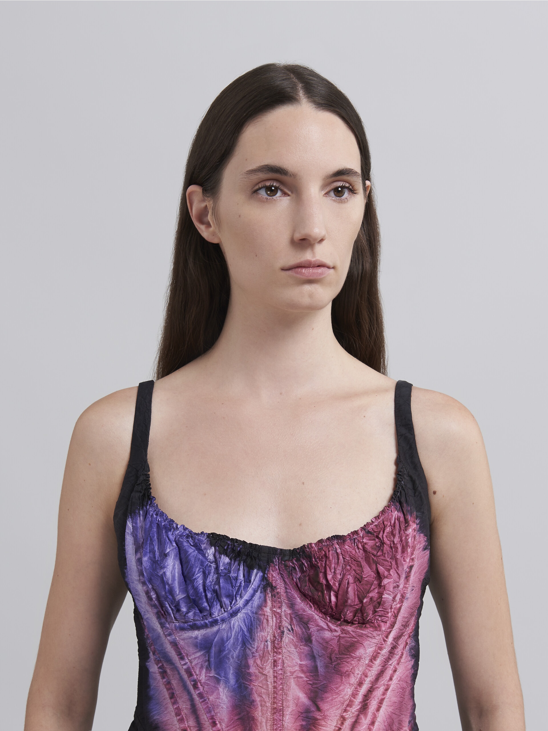 DYED RAINBOW SILK TAFFETA DRESS - 4