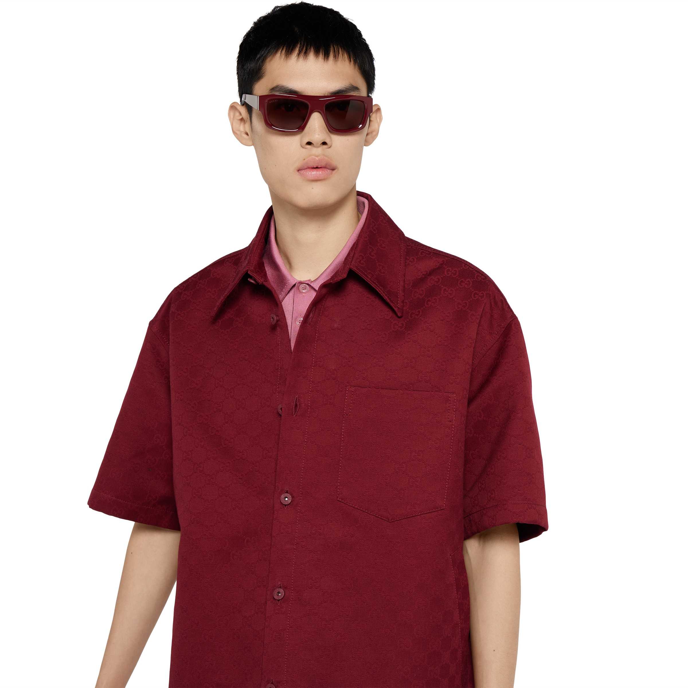 Oversize GG cotton shirt - 5