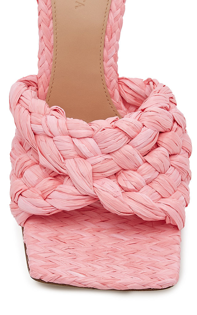Stretch Raffia Sandals pink - 8