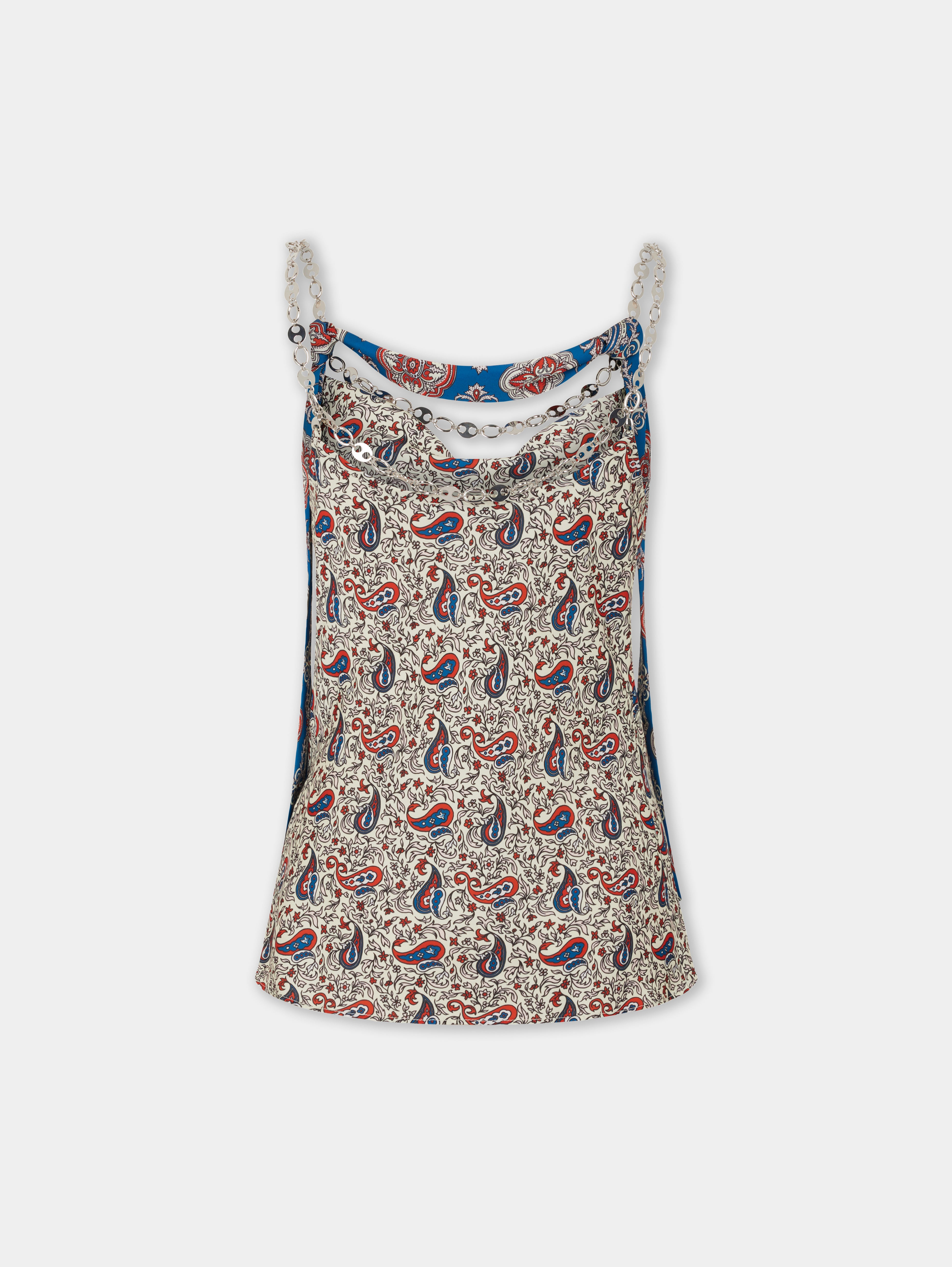 TANK TOP IN PRINTED SATIN - 6