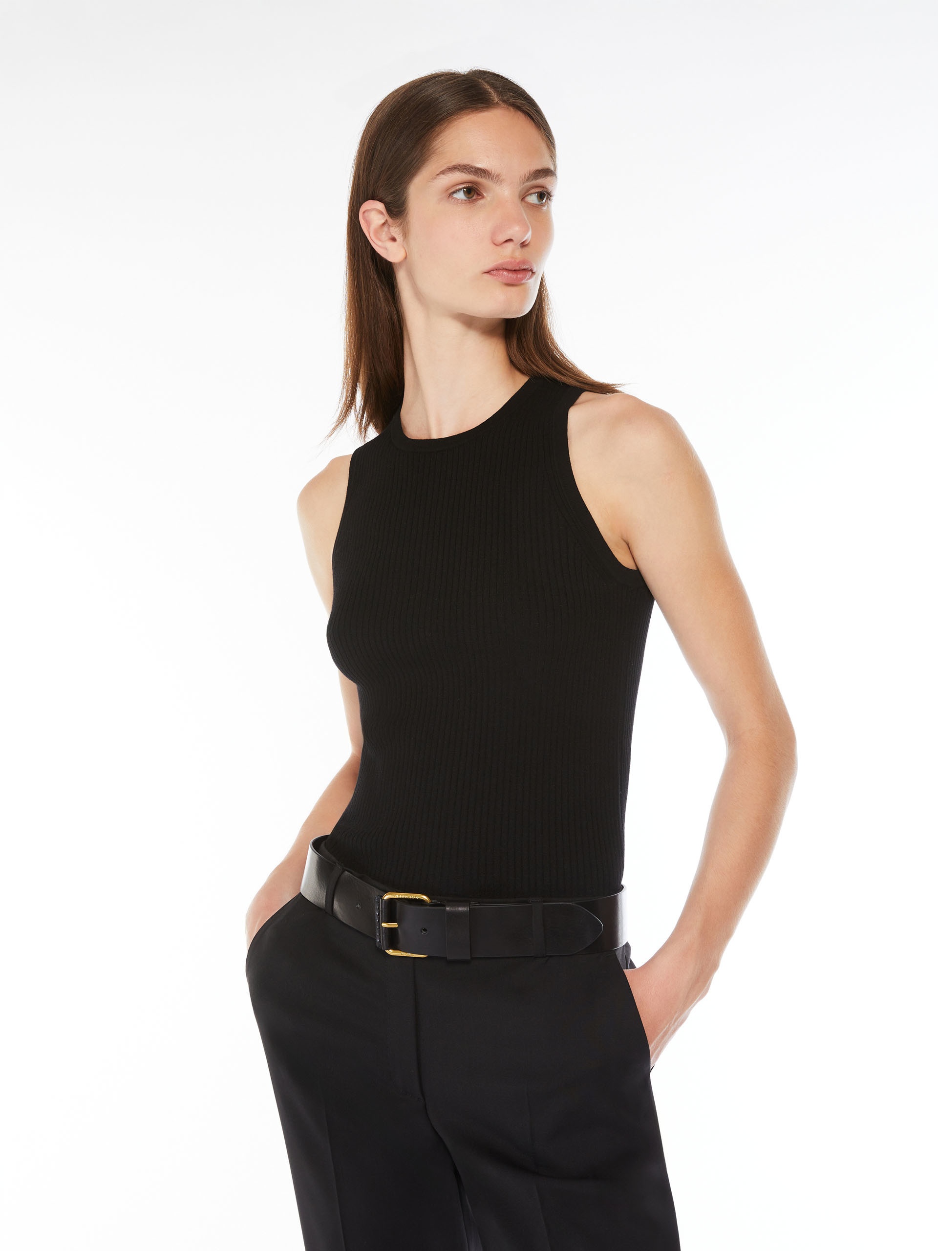 OLIMPO Rib-knit viscose top - 5