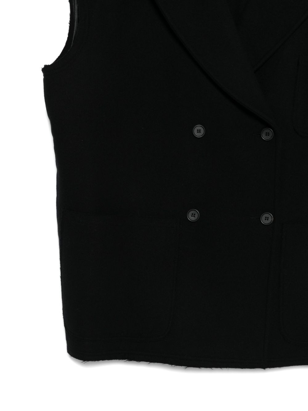 double-breasted sleeveless jacket - 3