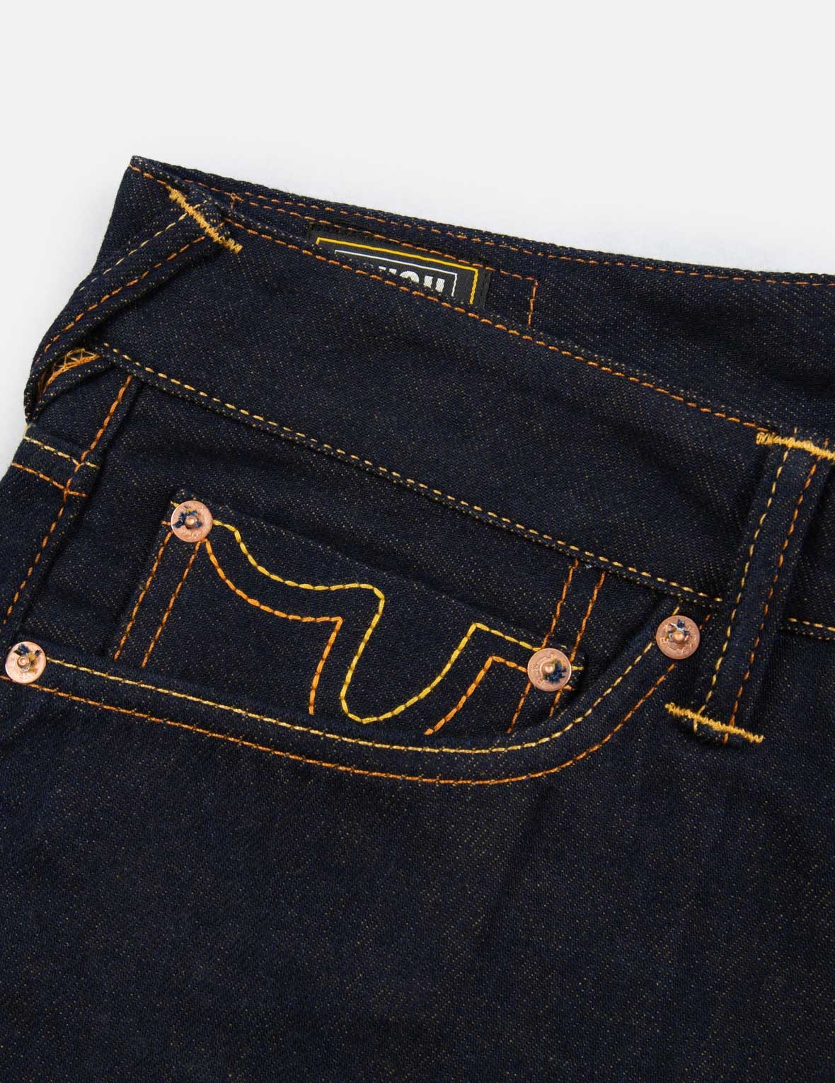 FABRIC-BLOCKING CARROT-FIT JEANS WITH WORKER POCKETS #2017 - 12