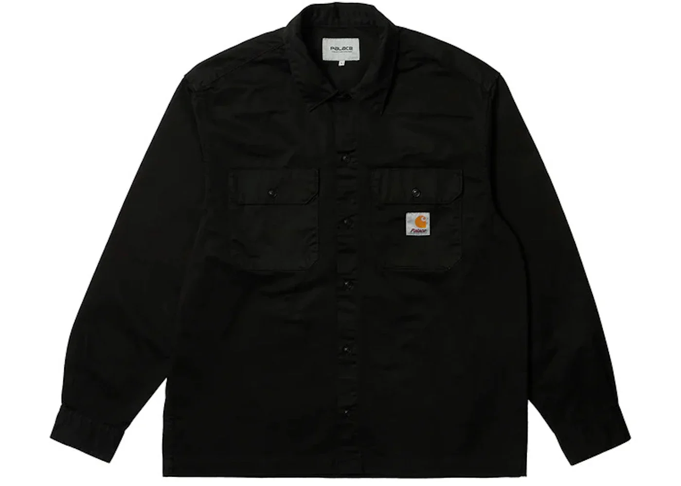 Palace x Carhartt WIP Longsleeve Master Shirt Washed Black - 1