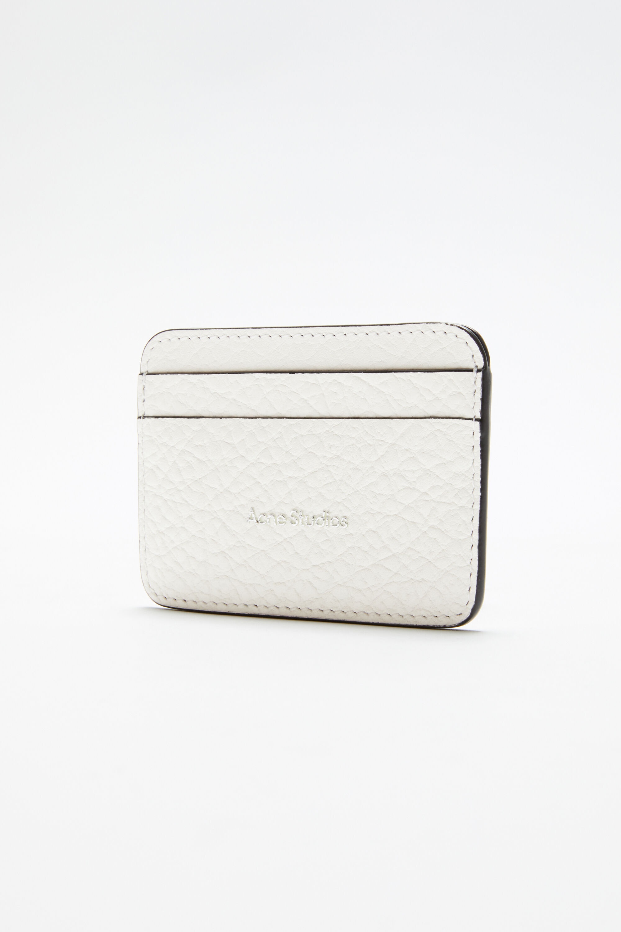 Leather card holder - White - 3