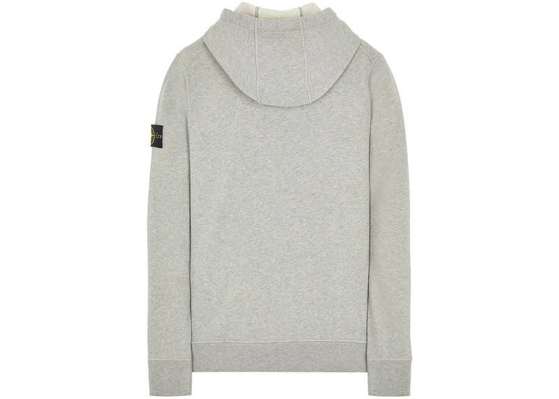 Stone Island Stone Island 64120 Brushed Cotton Fleece Hooded Sweatshirt Dust outlook