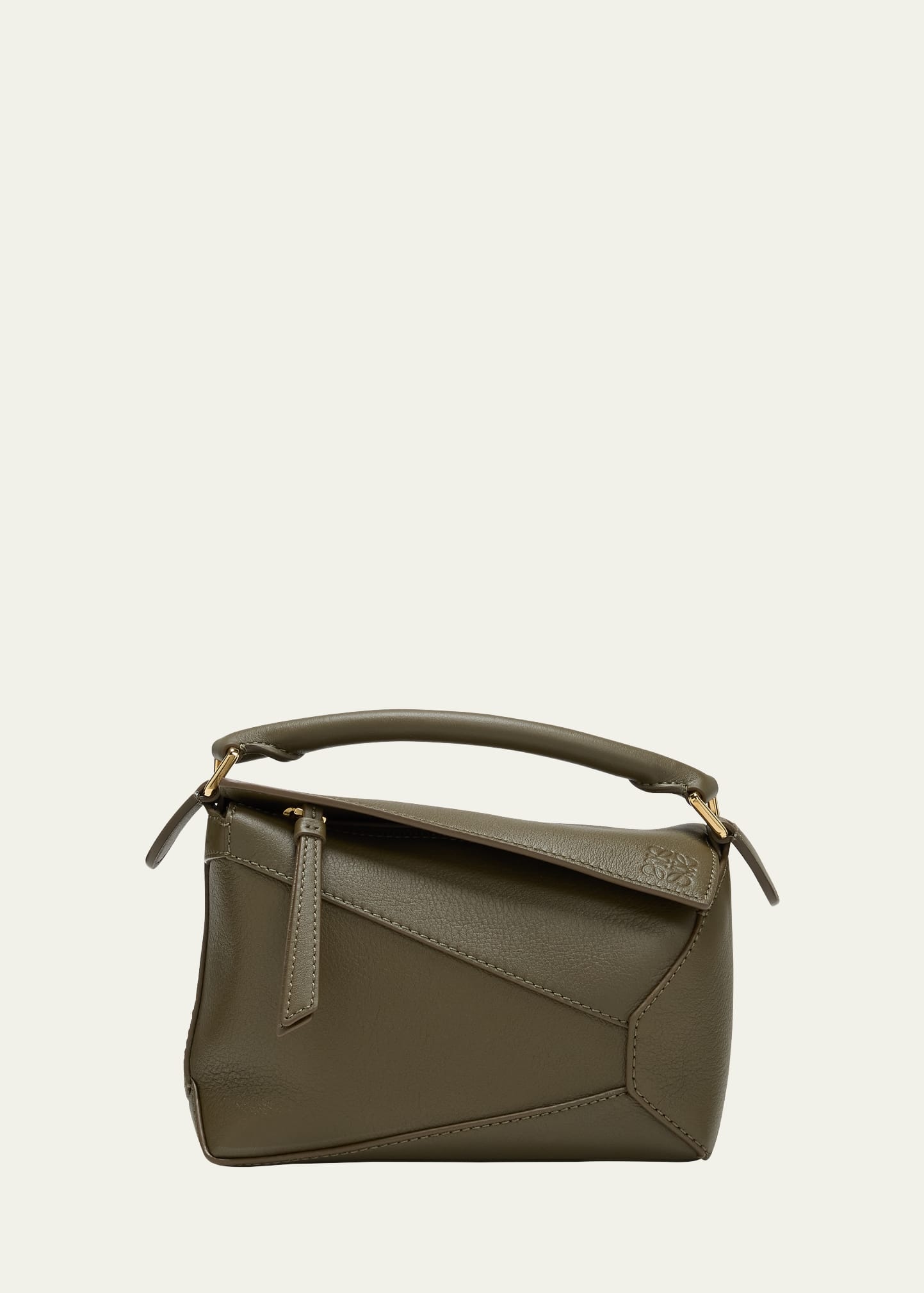 x Paula’s Ibiza Puzzle Edge Mini Top-Handle Bag in Leather - 1