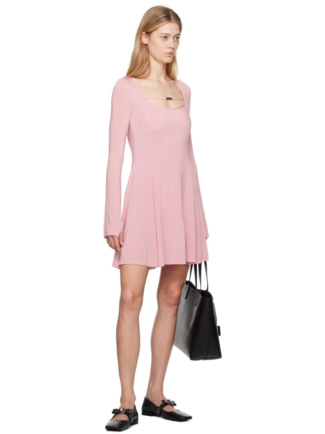 Pink Flared Minidress - 4