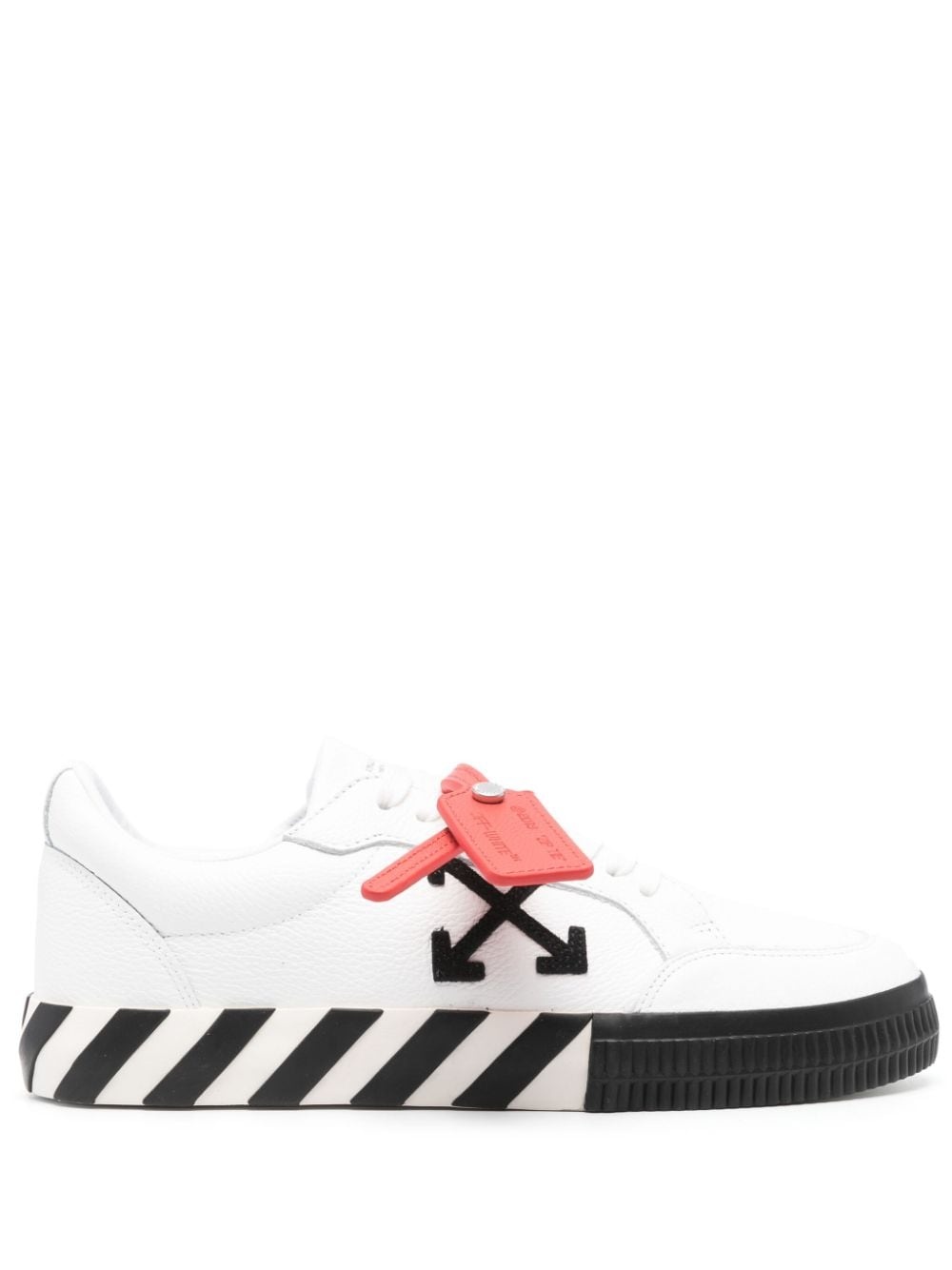 Off-White Low Vulcanized Outlined Leather Sneakers - Farfetch