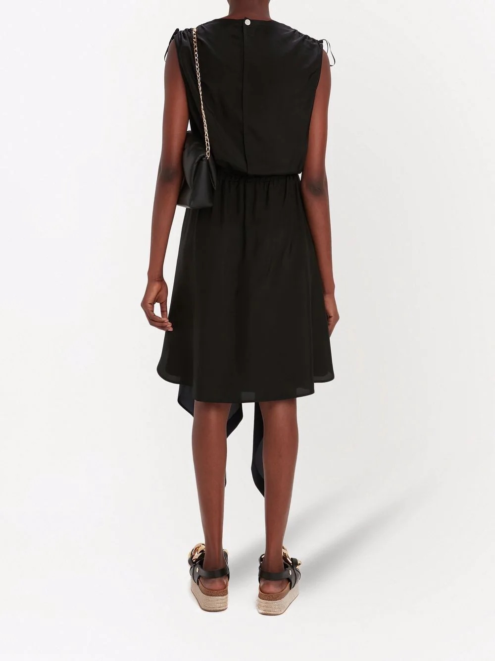 asymmetric-hem midi dress - 4