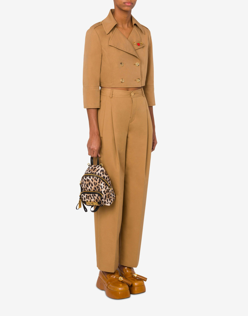 Moschino LEOPARD PRINT MINI BACKPACK outlook