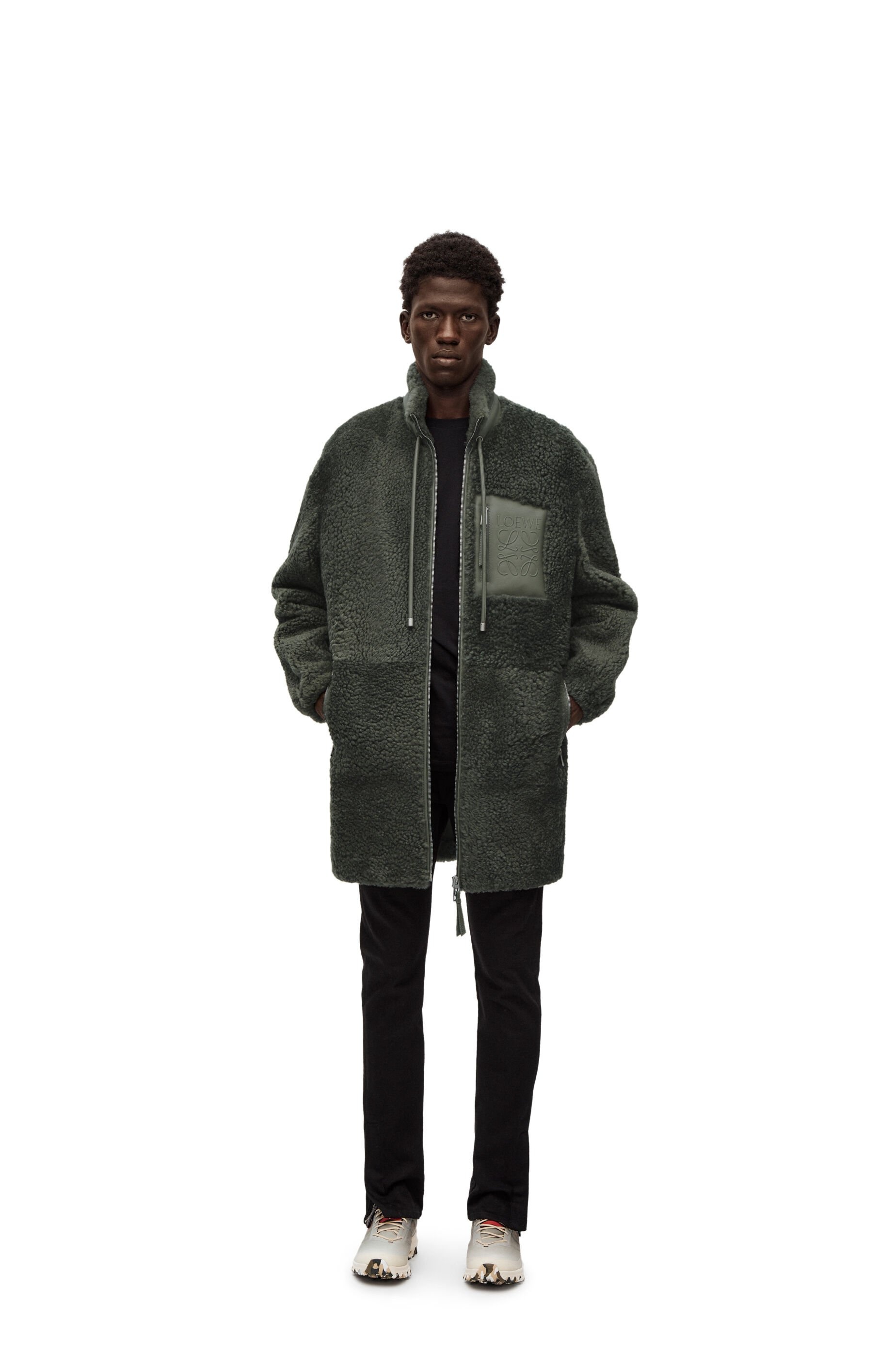 Long jacket in shearling - 2