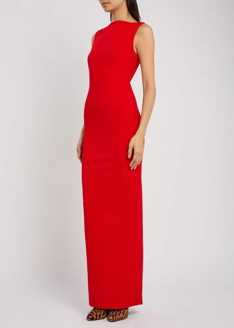 SOLACE LONDON Solace London Imogen Open-back Crepe Maxi Dress outlook