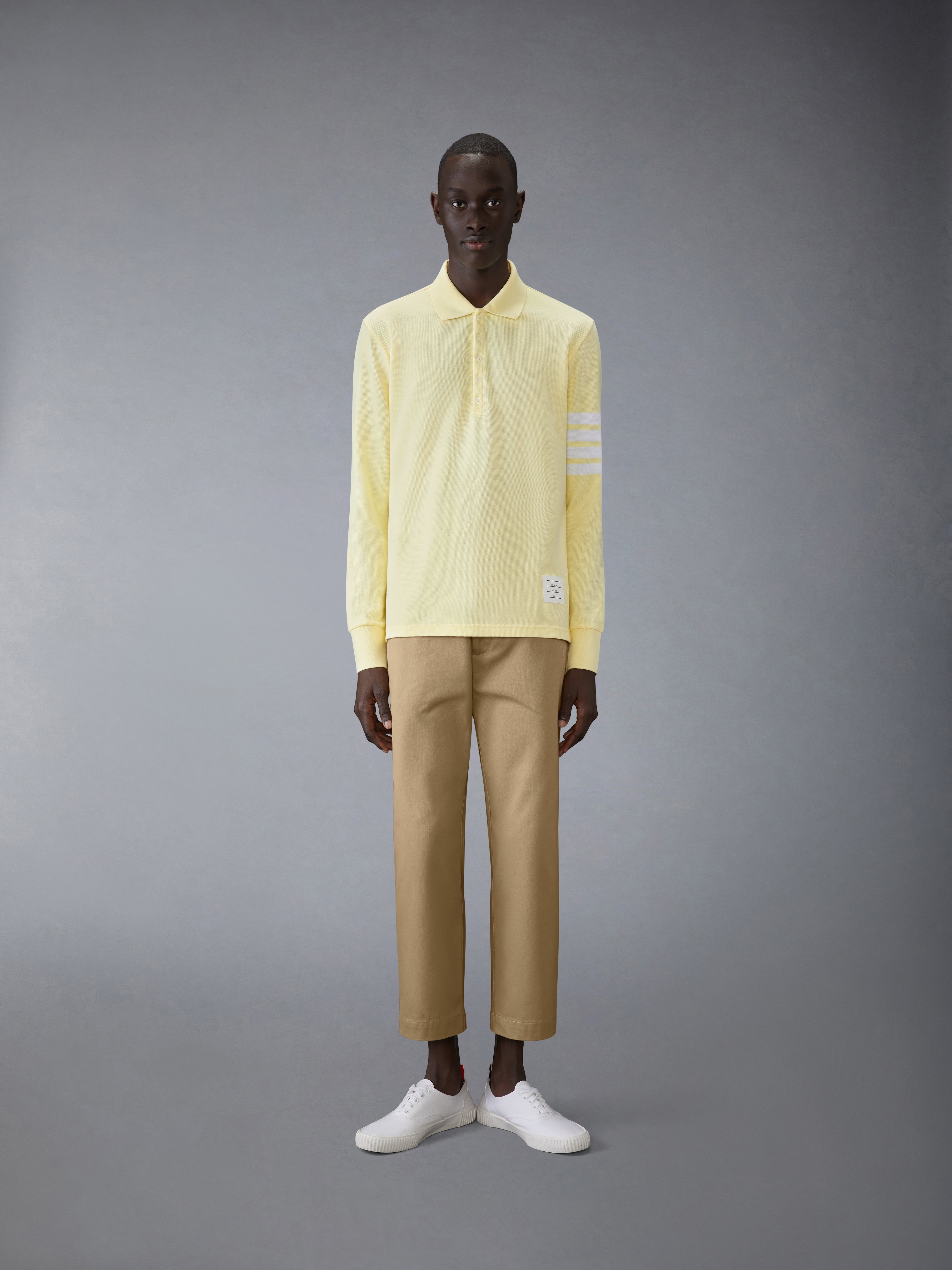 COTTON PIQUE 4-BAR POLO - 4