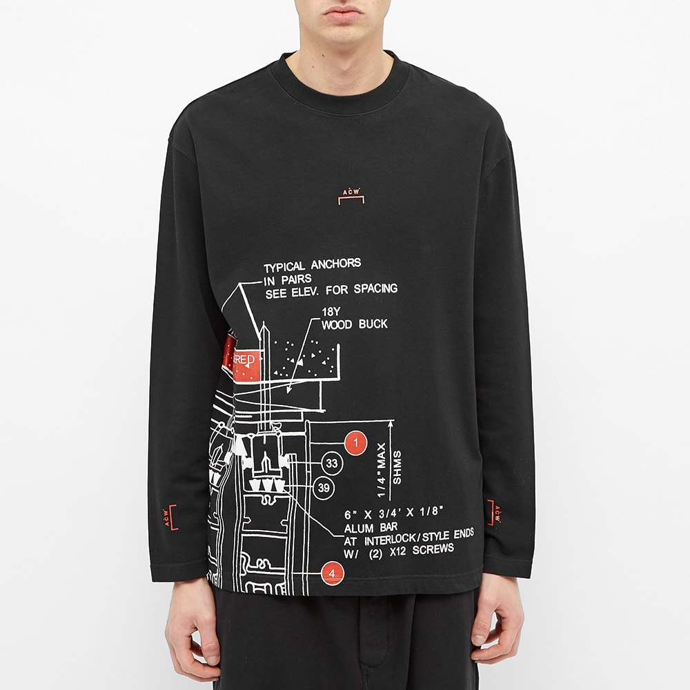 A-COLD-WALL* Long Sleeve Blueprint Tee - 3