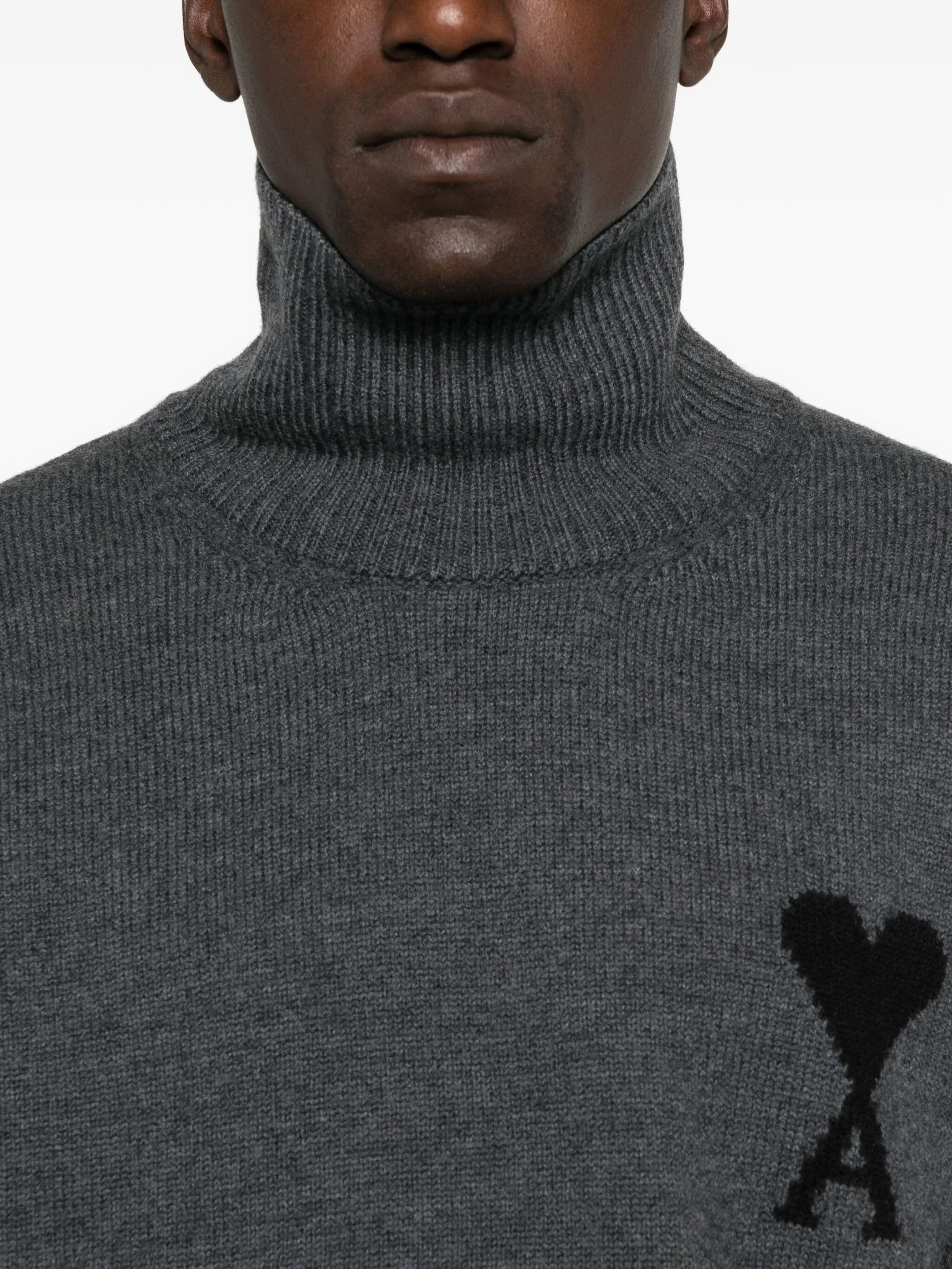 Ami Paris Heart-logo Turtleneck Sweater - 5
