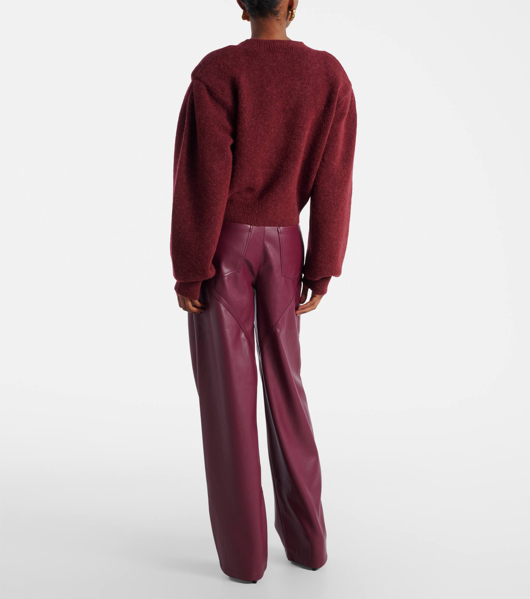 Floral-appliqué wool-blend cardigan - 3