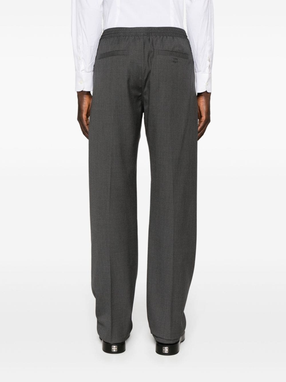 drawstring straight trousers - 4