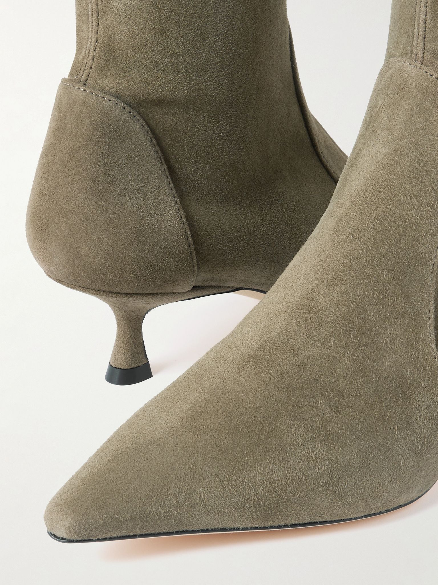 Naomu suede ankle boots Taupe - 4