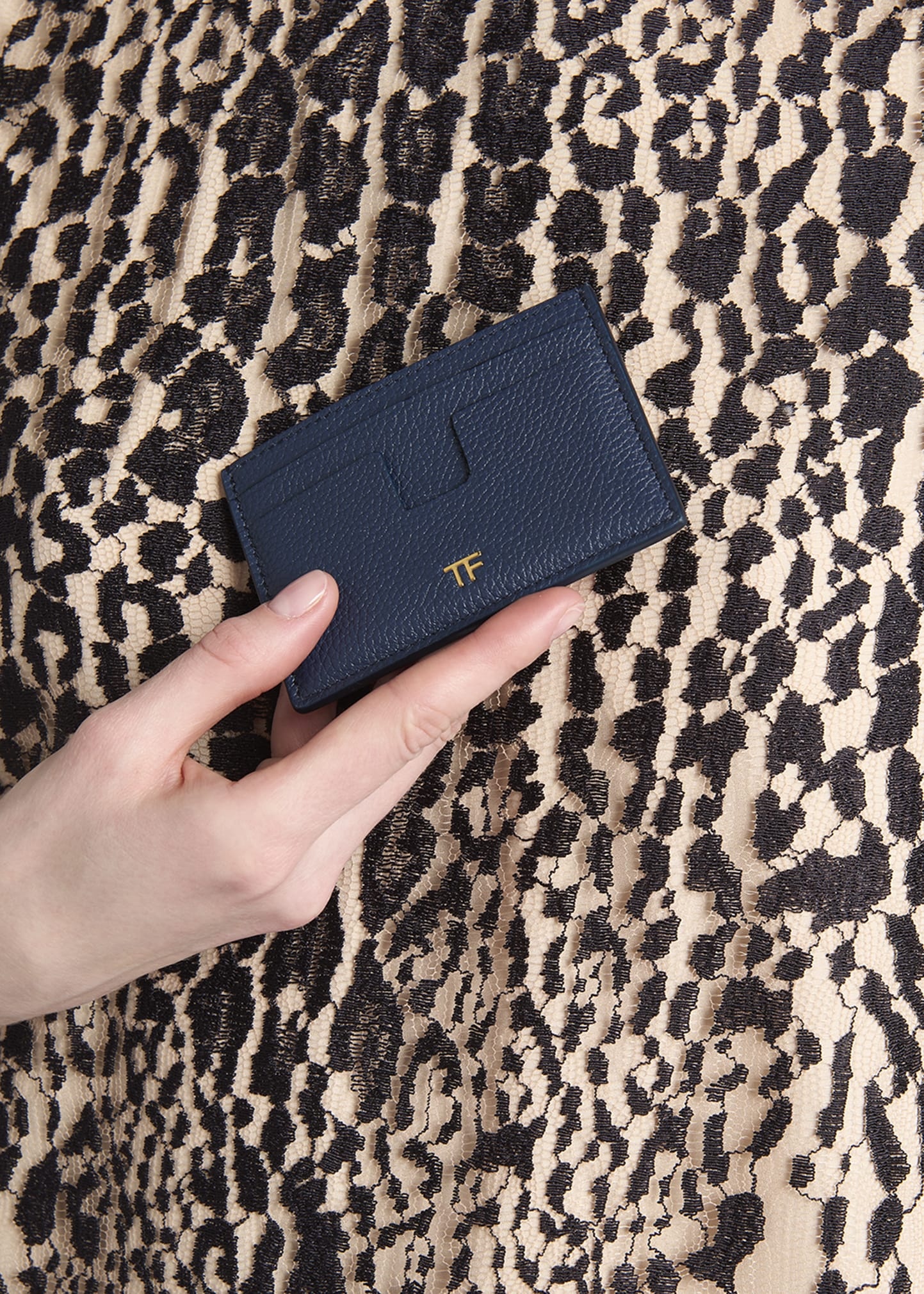TF Card Holder in Grained Leather - 2