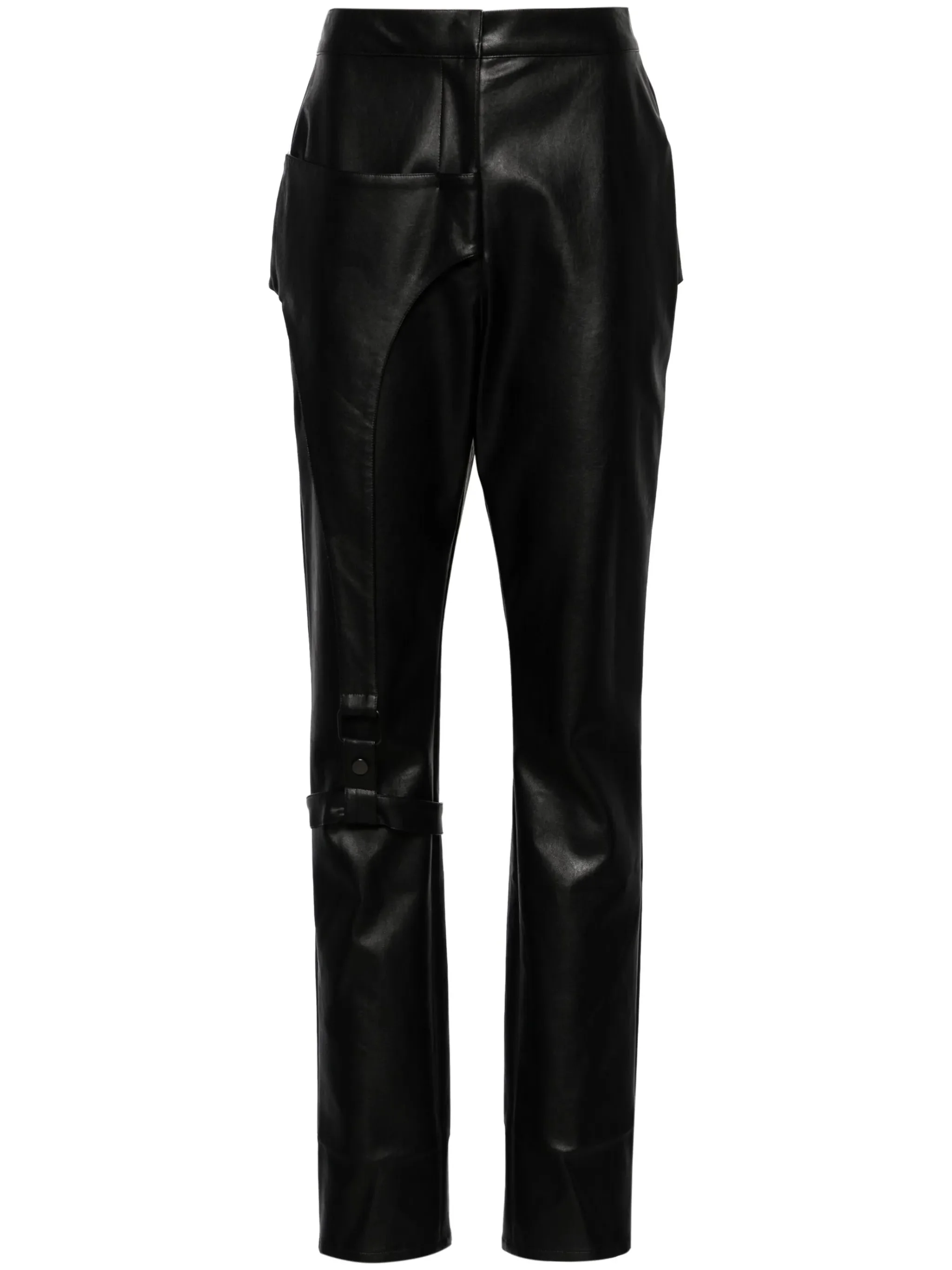 Moto faux-leather trousers - 1