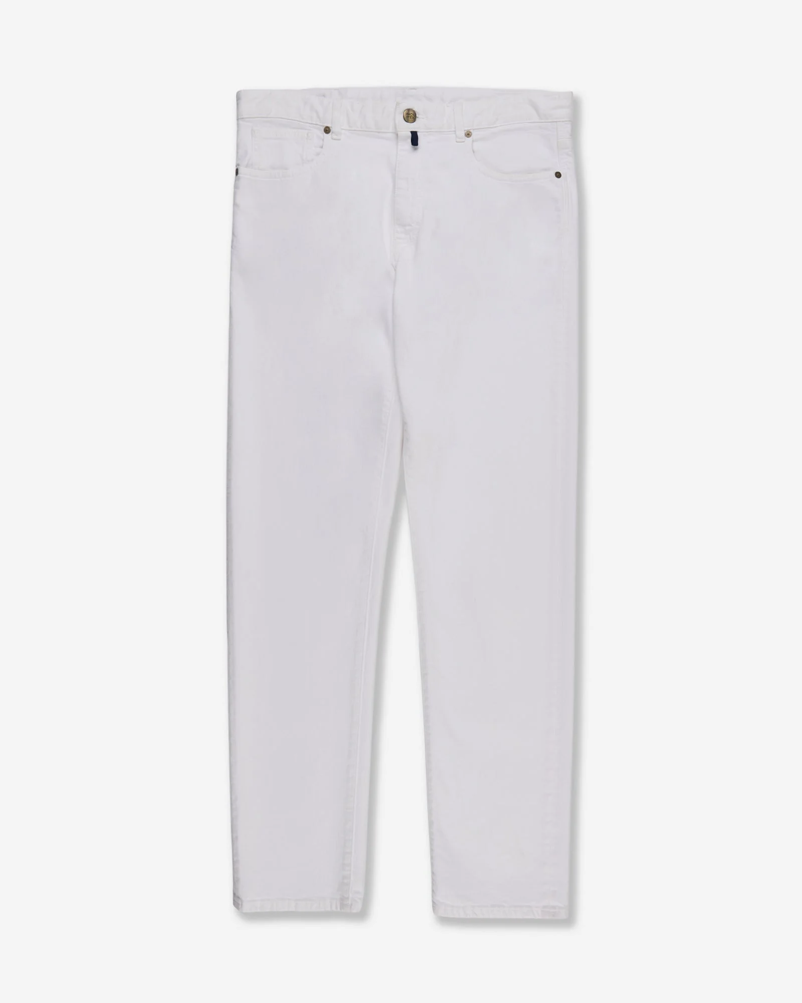 Regular fit ecru selvedge denim trousers - 1