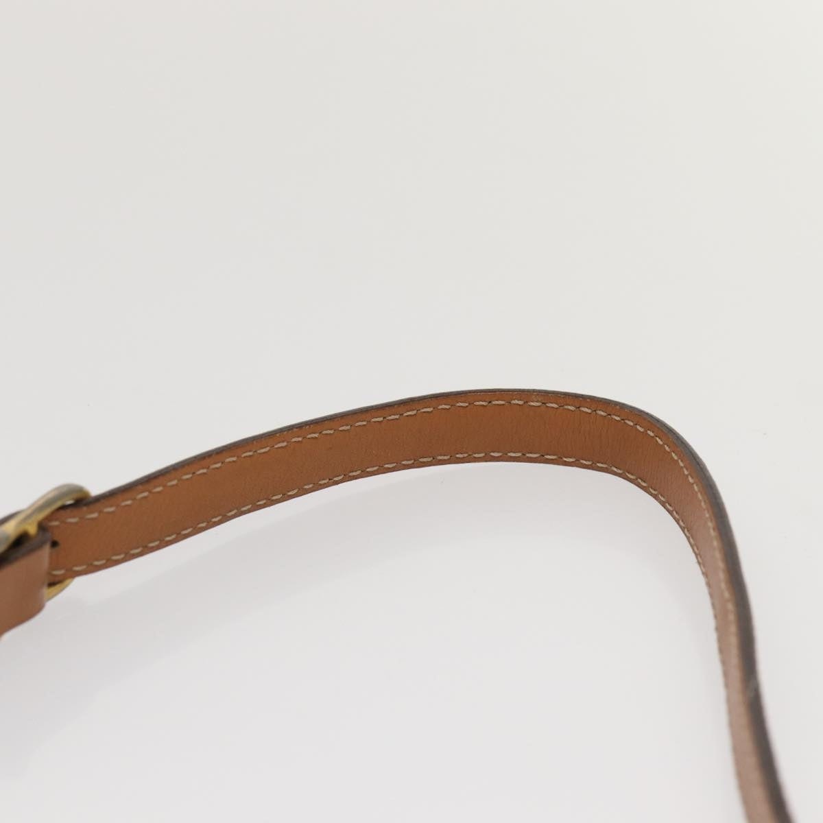 CELINE Macadam Canvas Shoulder Bag Beige Gold - 8