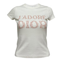 新品 Christian Dior 2004 J'ADORE T-shirt CHRISTIAN DIOR 2004 TROTTER RHINESTONE 