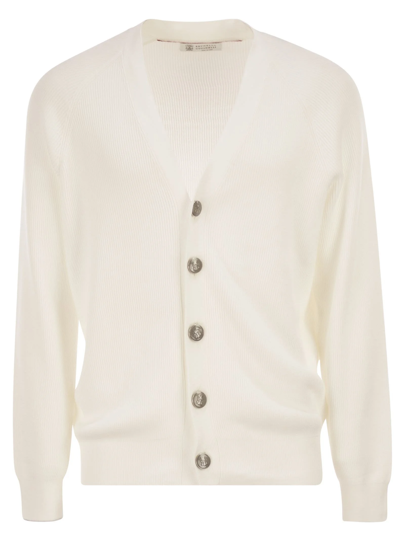 Brunello Cucinelli Men English Coast Cotton Cardigan With Raglan Sleeves - 1