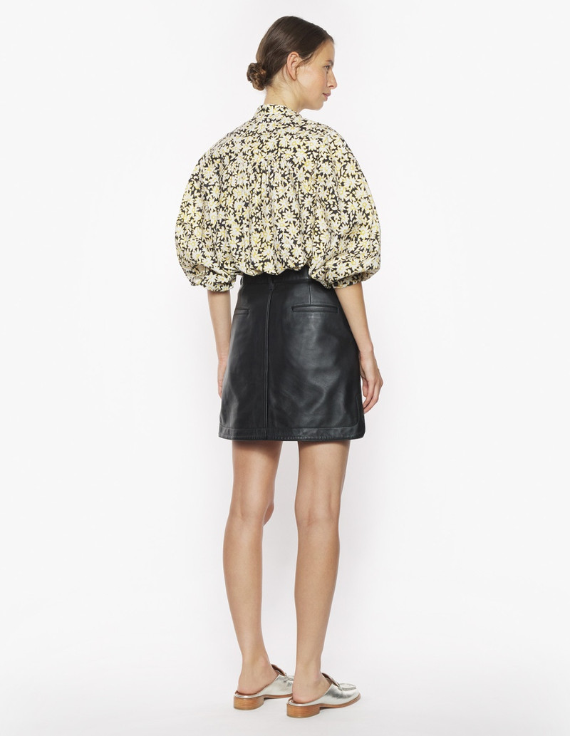 ROUNDED LEATHER SKIRT 5