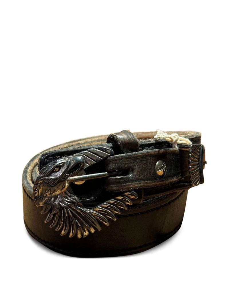 western-buckle leather belt 1